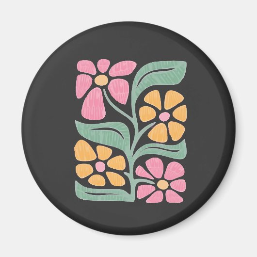RESIST Floral Anti Trump politischer Protest Magnet (Vorne)