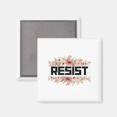 RESIST Floral Anti Trump politischer Protest Magnet (Vorderseite/Rückseite)
