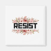 RESIST Floral Anti Trump politischer Protest Magnet (Vorne)