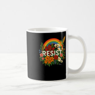 Resist Floral Anti Trump politischer Protest Prix Kaffeetasse