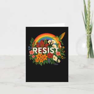 Resist Floral Anti Trump politischer Protest Prix Karte
