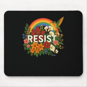 Resist Floral Anti Trump politischer Protest Prix Mousepad