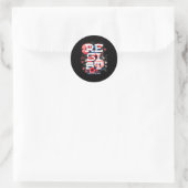 Resist Floral Boho Runder Aufkleber (Tasche)
