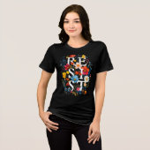 Resist Floral Boho Tri-Blend Shirt (Vorderseite voll)