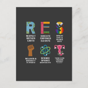 Resist Floral LGBTQ Rechte Trans Equality Ankündigungspostkarte