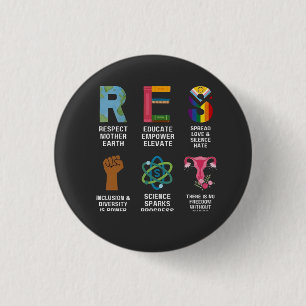 Resist Floral LGBTQ Rechte Trans Equality Button