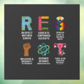 Resist Floral LGBTQ Rechte Trans Equality Fensteraufkleber (Blatt 3)