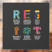 Resist Floral LGBTQ Rechte Trans Equality Fensteraufkleber (Blatt 2)