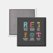 Resist Floral LGBTQ Rechte Trans Equality Magnet (Vorderseite/Rückseite)