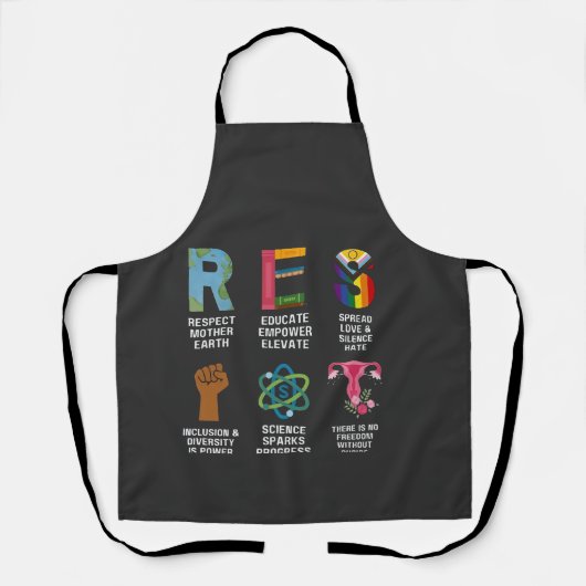 Resist Floral LGBTQ Rechte Trans Equality Schürze (Vorderseite)