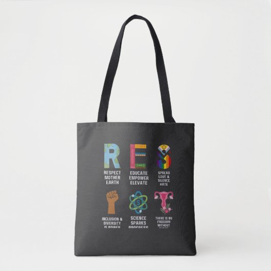 Resist Floral LGBTQ Rechte Trans Equality Tasche (Vorderseite)