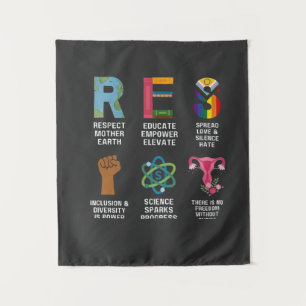Resist Floral LGBTQ Rechte Trans Equality Wandteppich
