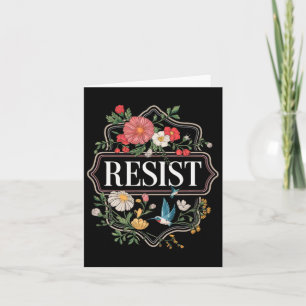Resist Floral Protest Trump gegen Trump Karte