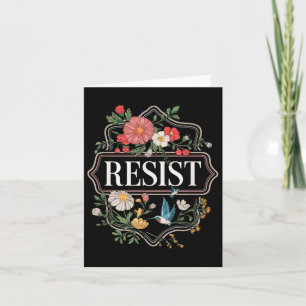 Resist Floral Protest Trump gegen Trump Karte