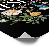 Resist Floral Protest Trump gegen Trump Poster (Ecke)