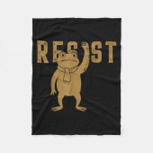 Resist Frog Rtland Frog Protest For Men Women Fleecedecke (Vorderseite)