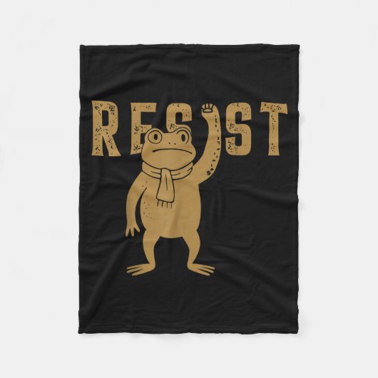 Resist Frog Rtland Frog Protest For Men Women  Fleecedecke (Vorderseite)