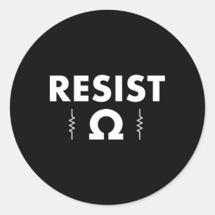 Resist Funny Electrical Engineer and Electrician H Runder Aufkleber