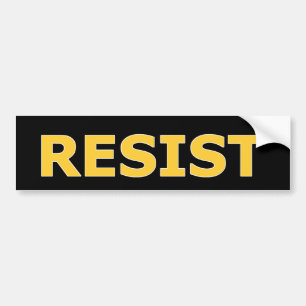 RESIST - Gelb auf schwarz Autoaufkleber