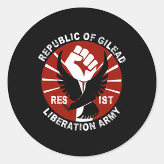 Resist- Gilead Liberation Army Zivil Rights Activi Runder Aufkleber