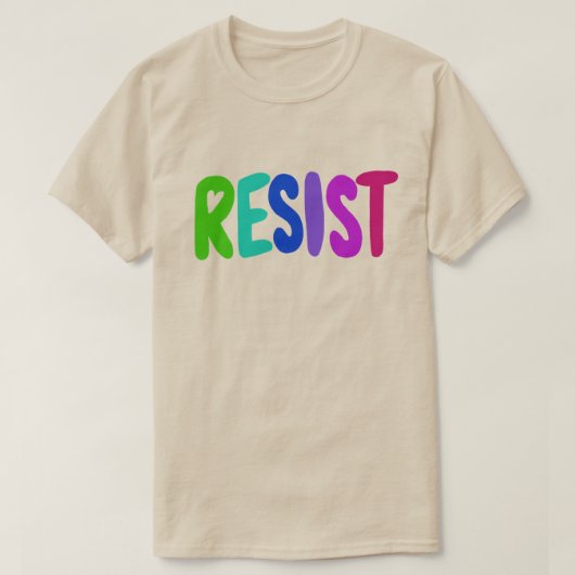 Resist Hand Letters T-Shirt (Design vorne)