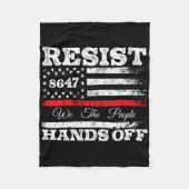Resist Hands Off 86 47 US American Flag Appare Fleecedecke (Vorderseite)