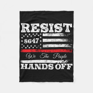 Resist Hands Off 86 47 US American Flag Appare Fleecedecke