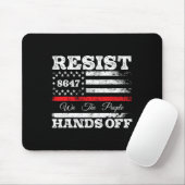 Resist Hands Off 86 47 US American Flag Appare Mousepad (Mit Mouse)