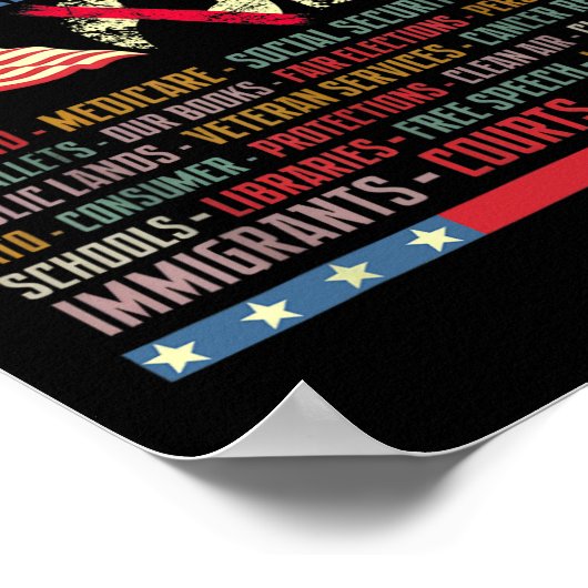 Resist Hands Off Protest Social Security And Medic Poster (Ecke)