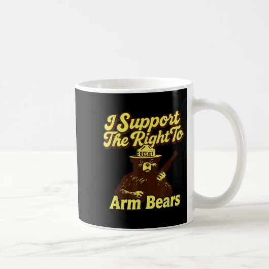Resist I Suprt The Right To Arm Bears Anti- Protes Kaffeetasse (Rechts)