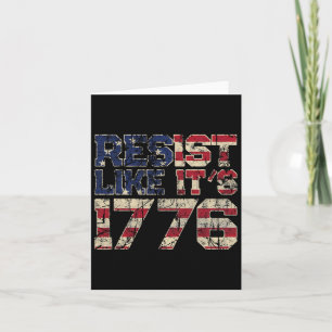 Resist like it's 1776 American Flag Usa Patriot Karte