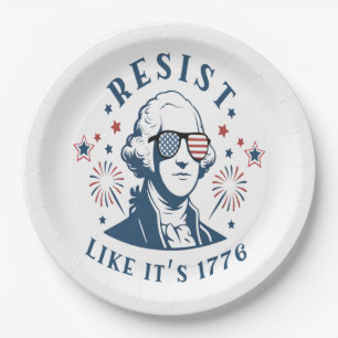 Resist Like It's 1776 Patriotic Soldiers USA Pappteller