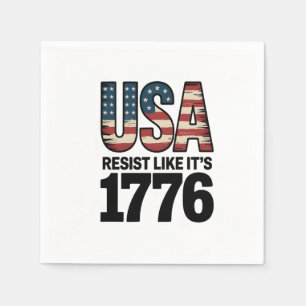 Resist Like It's 1776 Patriotic Soldiers USA Serviette