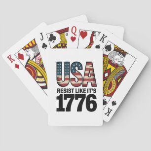 Resist Like It's 1776 Patriotic Soldiers USA Spielkarten