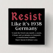 Resist Like It's 1938 Deutschland Button (Vorderseite)