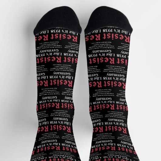 Resist Like It's 1938 Deutschland Socken (Oben)