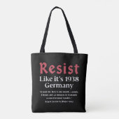 Resist Like It's 1938 Deutschland Tasche (Rückseite)