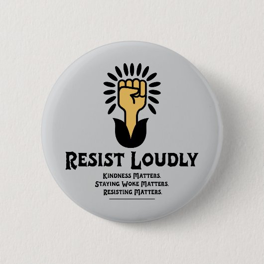 Resist Louly Button | Progressiv antifaschistisch (Vorderseite)