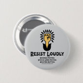 Resist Louly Button | Progressiv antifaschistisch (Vorne & Hinten)