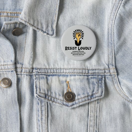 Resist Louly Button | Progressiv antifaschistisch (Beispiel)