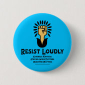 Resist Louly Button | Progressiv antifaschistisch (Vorderseite)