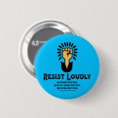 Resist Louly Button | Progressiv antifaschistisch (Vorne & Hinten)