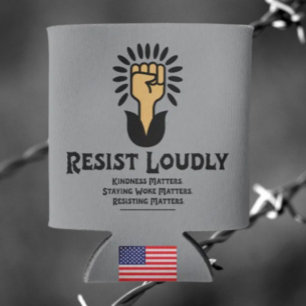 Resist Louly Can Cooler   Antifaschistischer Power Dosenkühler