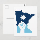 Resist Minnesota Raised Fist Postkarte (Vorne/Hinten)