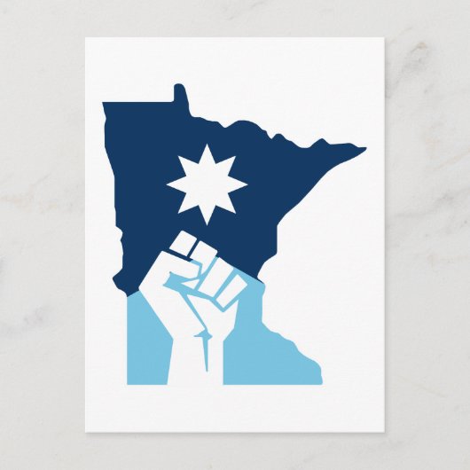 Resist Minnesota Raised Fist Postkarte (Vorderseite)
