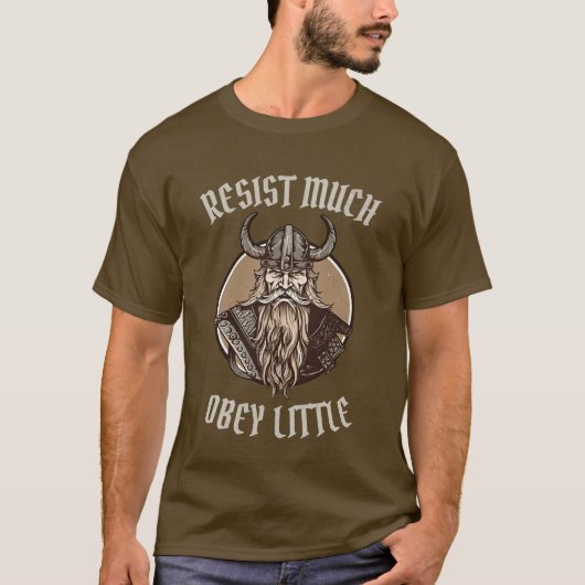 Resist Much Obey Kleiner Nordic Viking T - Shirt (Vorderseite)