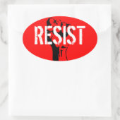 Resist Ovaler Aufkleber (Tasche)