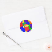 Resist Patchwork Rainbow Quilt Design Stickers (Umschlag)