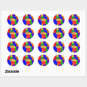Resist Patchwork Rainbow Quilt Design Stickers (Blatt)