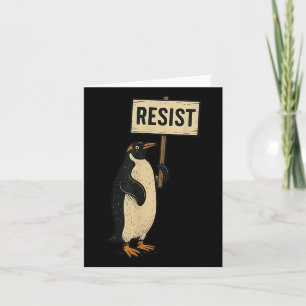 Resist Penguin Activism Anti Tariff Grafik Design Karte